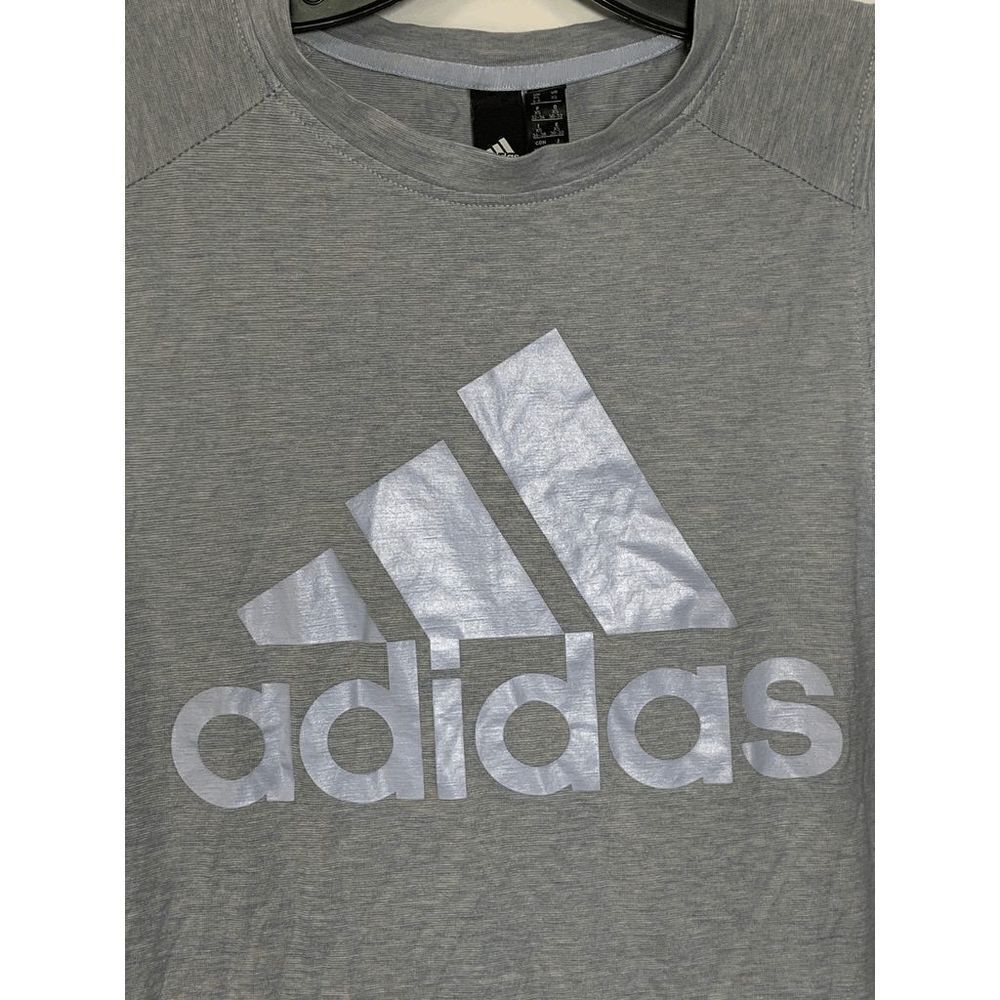 Adidas Women's Blue Cream Sleeveless Logo Graphic Print Active Tank Top Size XS - Picture 2 of 10